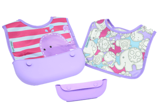 Marcus & Marcus - travel bib Willo the Whale-Purple-1826049083316506624