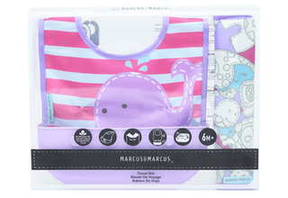 Marcus & Marcus - travel bib Willo the Whale-Purple-1826049083316506626