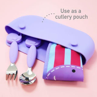 Marcus & Marcus - travel bib Willo the Whale-Purple-1826049083316506628