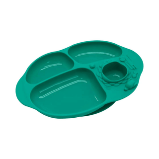 Marcus & Marcus -Yummy Dips Suction Divided Plate Ollie the Elephant green-1826049091373764608