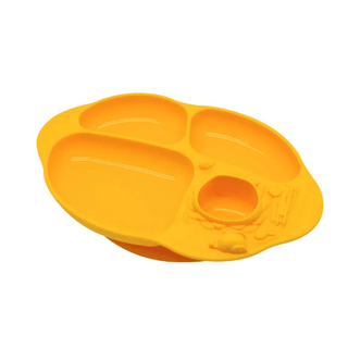 Marcus & Marcus -Yummy Dips Suction Divided Plate Lola the Giraffe-Yellow-1826049090916585473