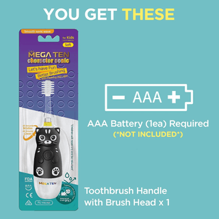 MEGA TEN 360-Degree Kids Electric Toothbrush with LED Light 1-4 Yrs Monkey-1826049123732819973