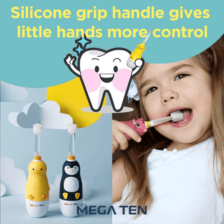 MEGA TEN 360-Degree Kids Electric Toothbrush with LED Light 1-4 Yrs Monkey-1826049123732819974