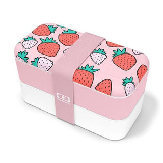 Monbento Original Graphic 1L Lunch Bento Box-Strawberry Strawberry-1826049128791150593