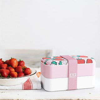 Monbento Original Graphic 1L Lunch Bento Box-Strawberry Strawberry-1826049128791150597