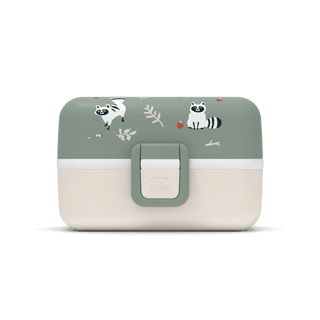 Monbento Tresor Graphic Kids's Bento Box- Green Raccoon Green Raccoon-1826049129499987969