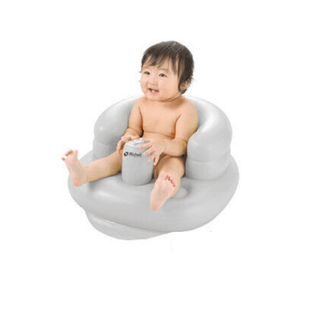 Richell Inflatable Soft Baby Chair Purple Grey-1826052140947345409