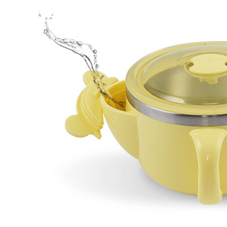 Richell Stainless Steel Bowl 480ml Yellow-1826052142339854337