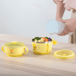 Richell Stainless Steel Bowl 480ml Yellow-1826052142339854339