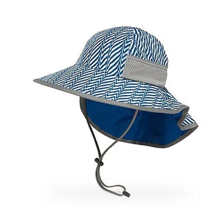 Sunday Afternoon Kids Play Hat UPF50+ | Blue Electric Stripe Small (6-24mth)-1826052183808937984