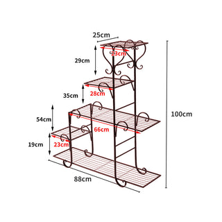 Levede Plant Stand Outdoor Indoor Metal Bronze-1843791313770778626