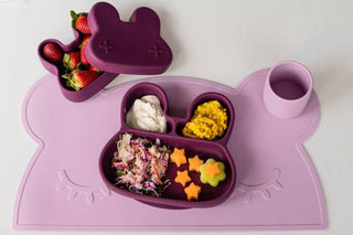 We Might Be Tiny Bunny Stickie Plate Plum-1826052227228372996