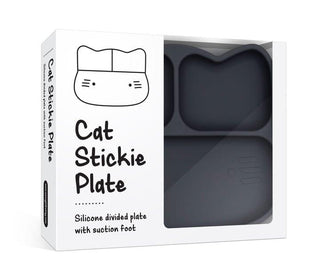 We Might Be Tiny Cat Stickie Plate - Charcoal Lid-1826052227882684420