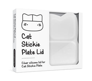 We Might Be Tiny Cat Stickie Plate - Charcoal Lid-1826052227882684421