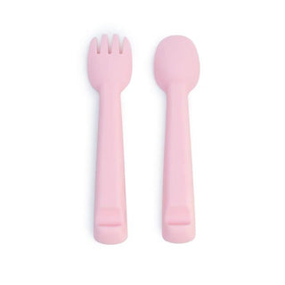 We Might Be Tiny Feedie Fork Spoon Set- Powder Pink-1826052228146925569